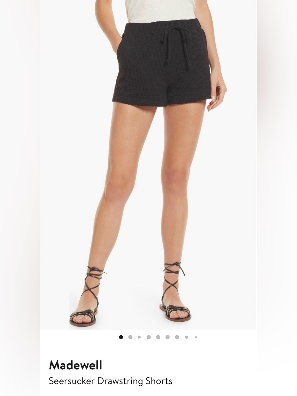 Madewell Seersucker Drawstring Shorts
